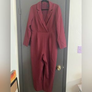 Express maroon jumpsuit, size 14